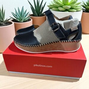 Pikolinos Sandals Marina W1C Women’s Size 38 Black Leather Mary Jane Comfort NEW